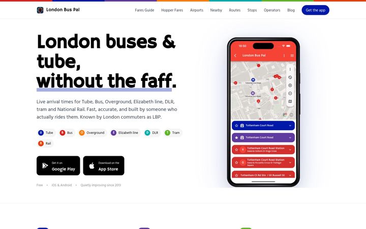 Screenshot of buspal.co.uk