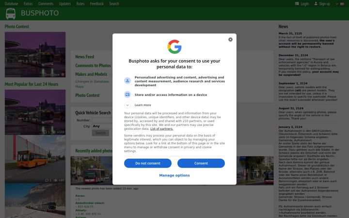 Screenshot of busphoto.eu