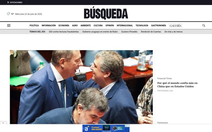Screenshot of busqueda.com.uy
