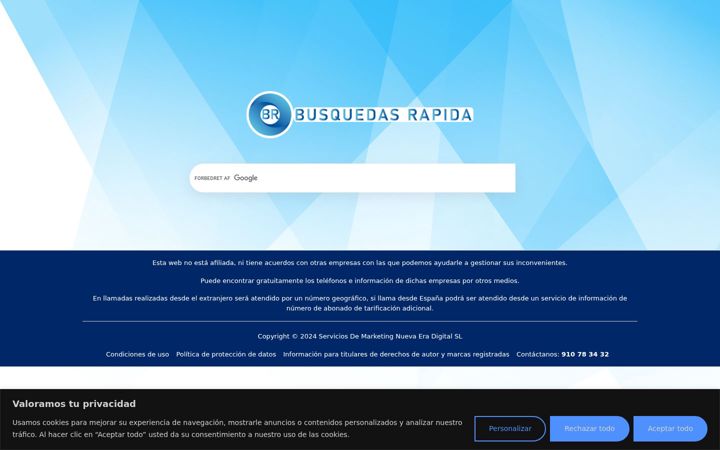 Screenshot of busquedas-rapida.com