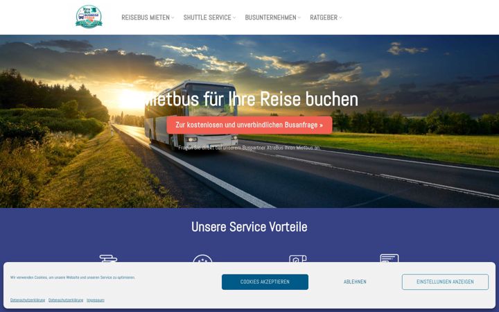 Screenshot of busreisefieber.de