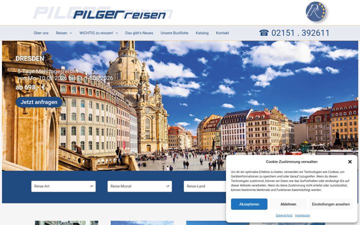 Screenshot di busreisen-pilger.de