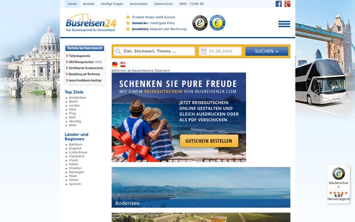 Screenshot of busreisen24.com