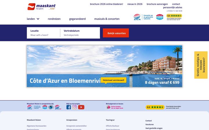 Snímek obrazovky busreizen-maaskant.nl