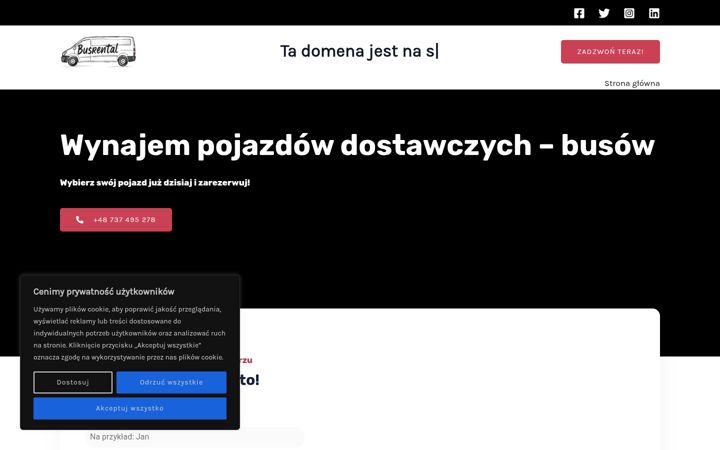Screenshot ta' busrental.com.pl