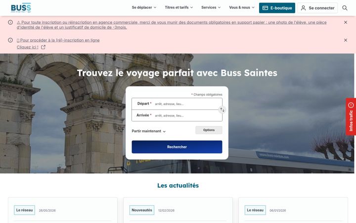 Screenshot of buss-saintes.com
