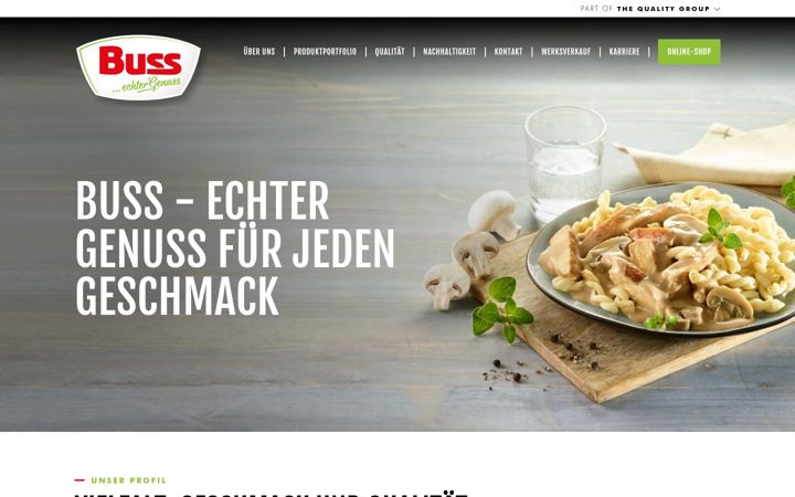 Screenshot of buss.de