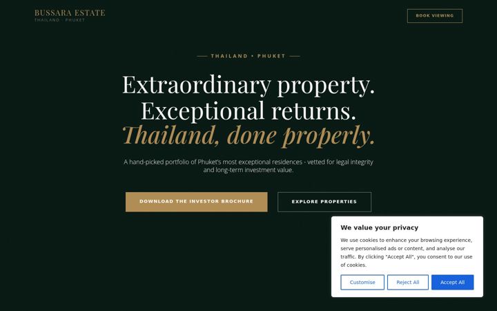 Screenshot of bussaraestate.com