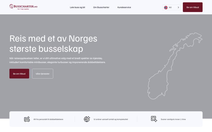 Screenshot of busscharter.no