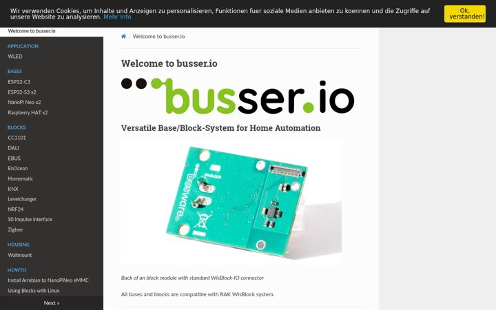 Snímek obrazovky busser.io