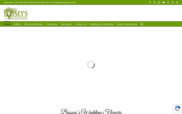 Screenshot of busseysweddingflowers.com