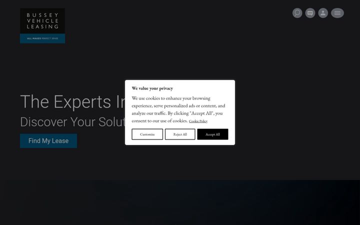 Screenshot of busseyvehicleleasing.co.uk