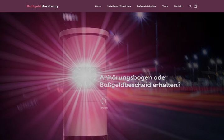 Screenshot of bussgeld-beratung.de