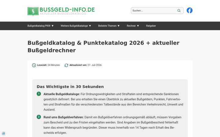 Screenshot of bussgeld-info.de
