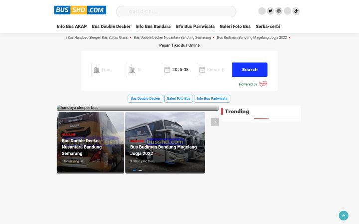 Screenshot of busshd.com
