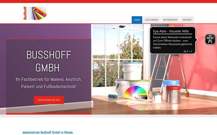 Screenshot of busshoff-gmbh.de