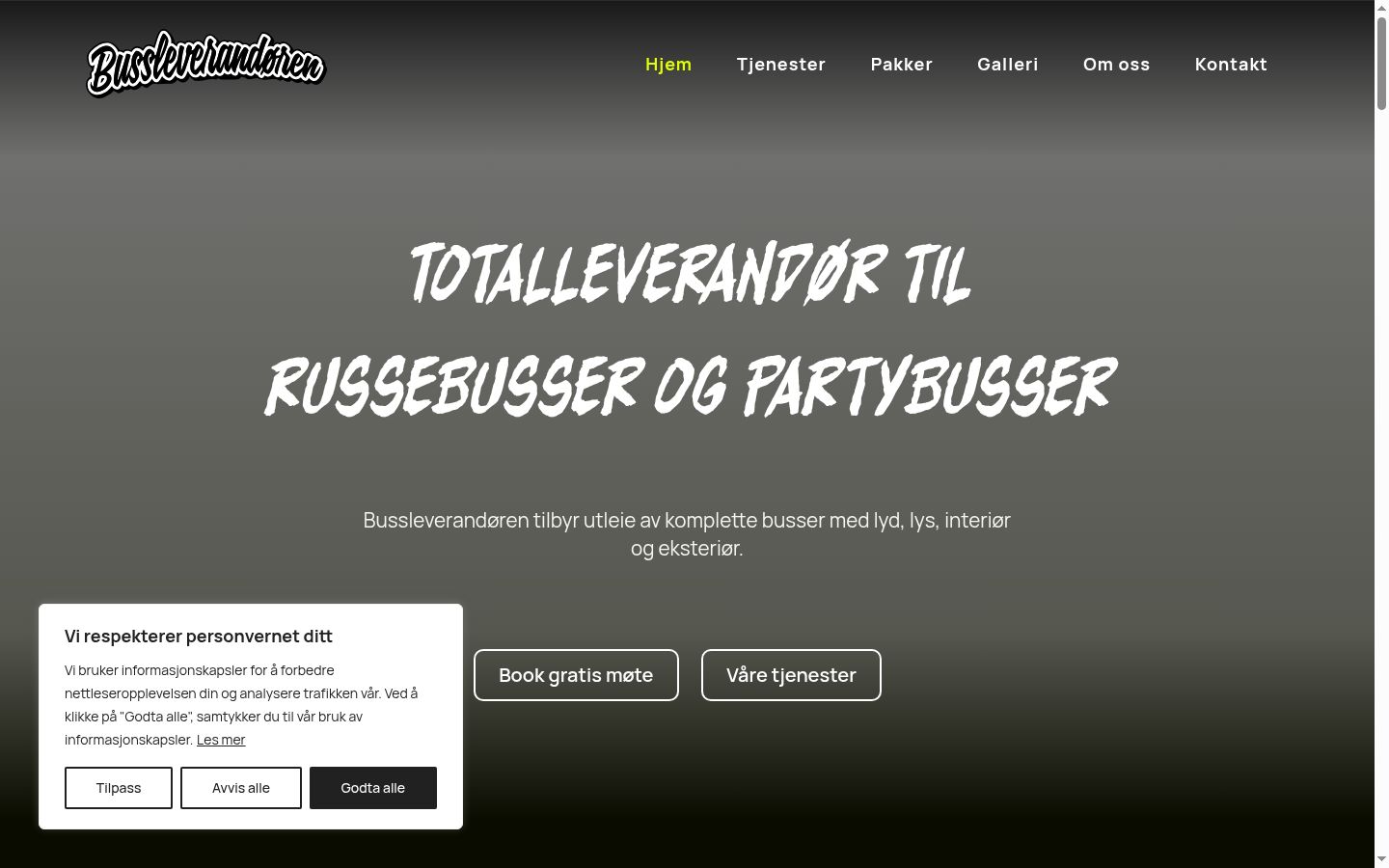 Screenshot van de toestemmingsbanner zoals getoond vóór enige interactie
