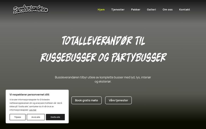 Screenshot of bussleverandoren.no