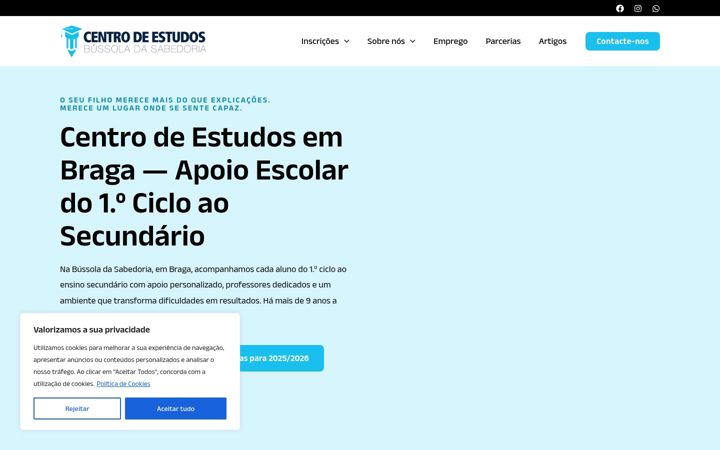 Screenshot of bussoladasabedoria.com