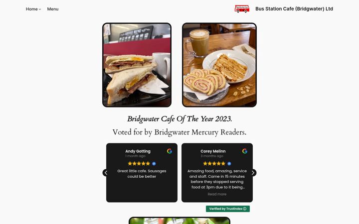 Screenshot of busstationcafe.uk