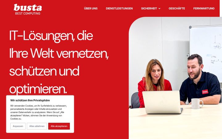 Screenshot of busta.at