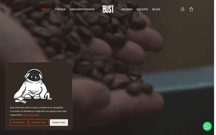 Screenshot of bustcafe.com