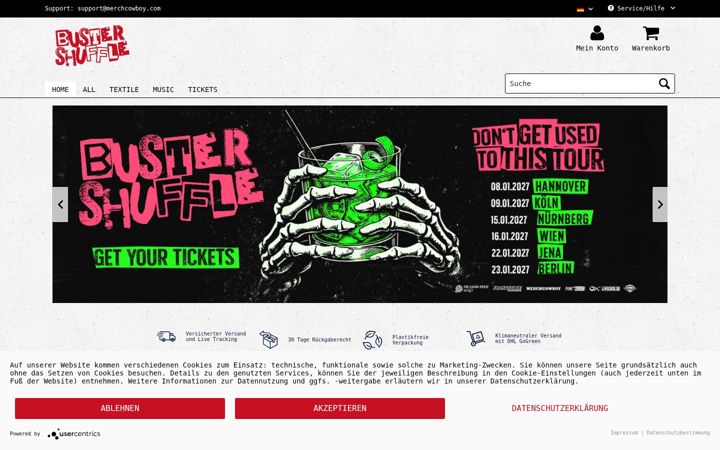 Screenshot of bustershuffle.de