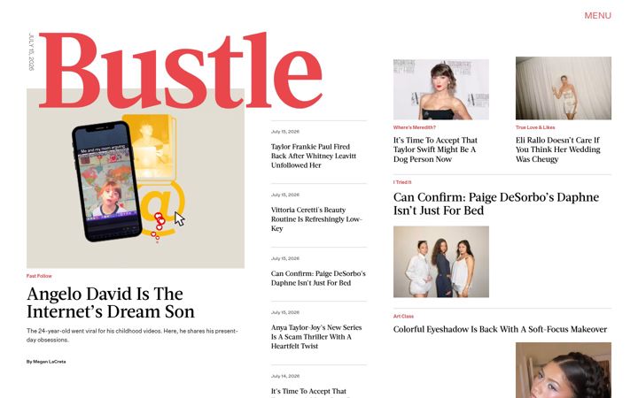 Zrzut ekranu bustle.com