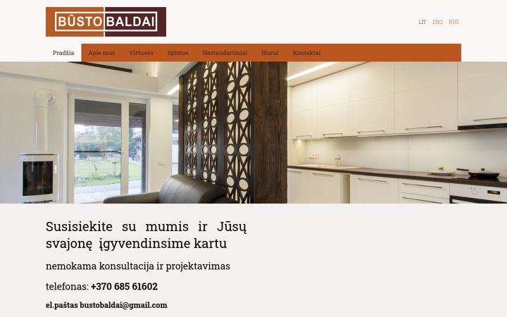 Screenshot of bustobaldai.lt
