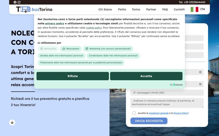 Screenshot of bustorino.com