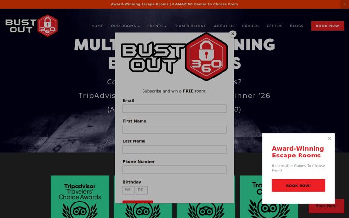Ekrano kopija bustout360.co.uk