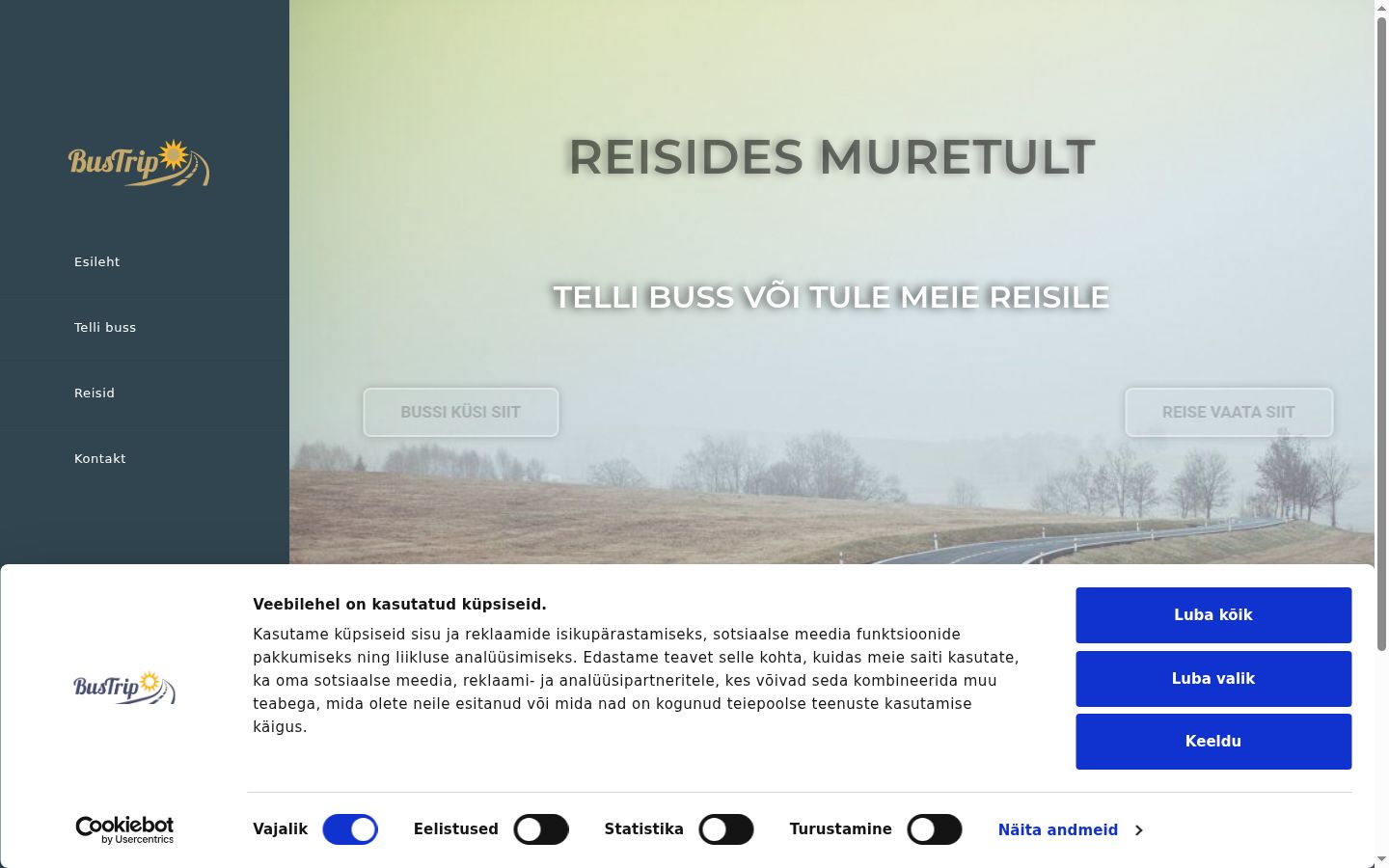 Screenshot van de toestemmingsbanner zoals getoond vóór enige interactie