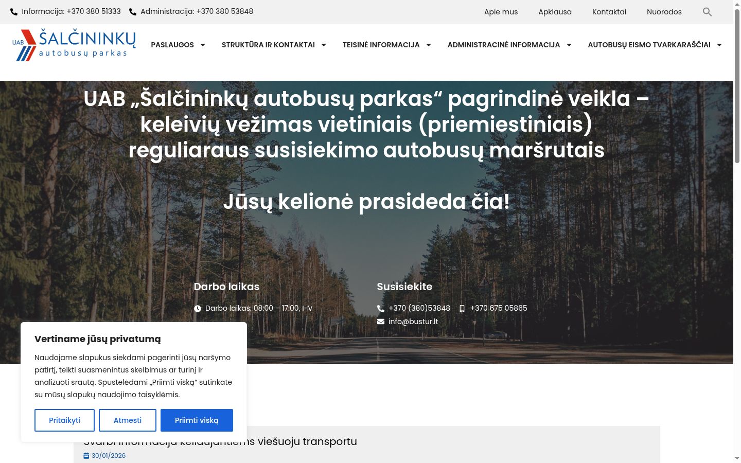 Ekraanipilt nõusolekubännerist, mida näidati enne mis tahes suhtlust