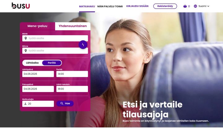 Screenshot von busu.fi