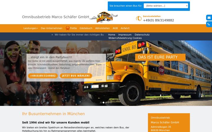 Screenshot of busunternehmen-muenchen.de