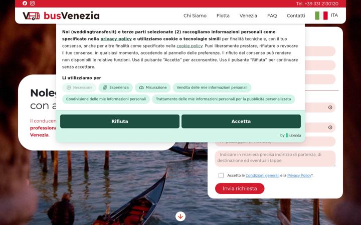 Screenshot of busvenezia.it