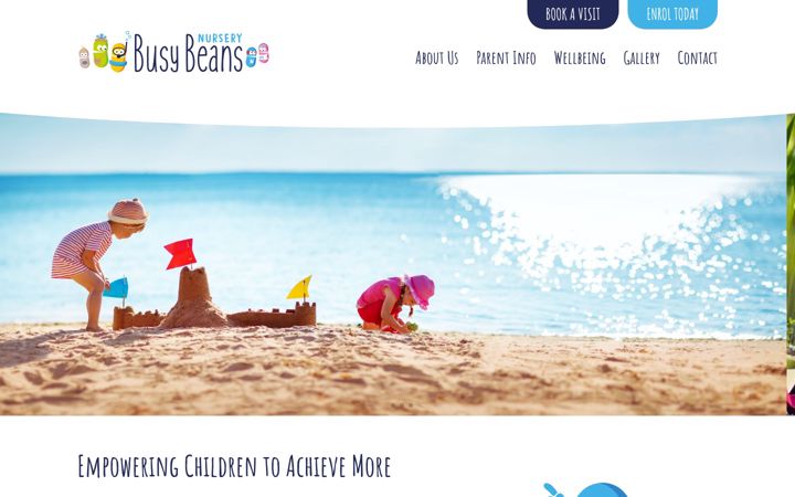 Screenshot of busybeansnursery.com