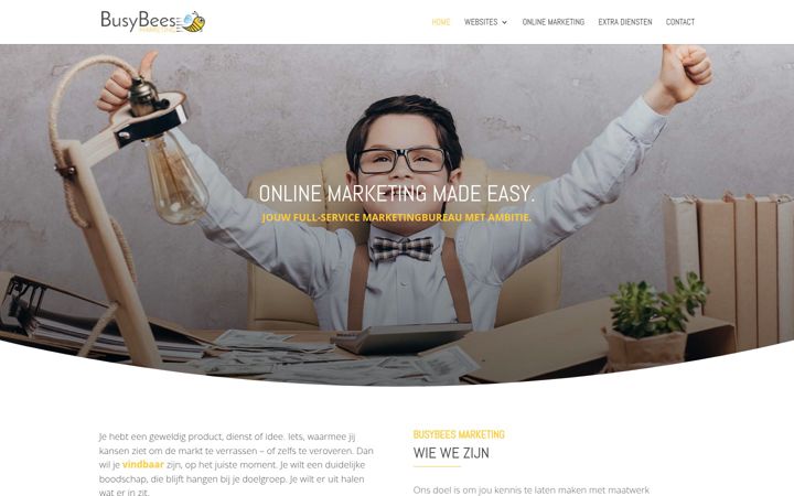 Screenshot του busybeesmarketing.nl