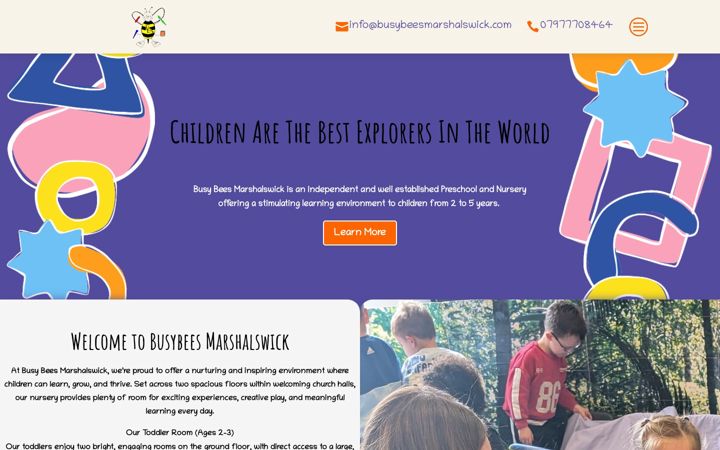 Screenshot of busybeesmarshalswick.com