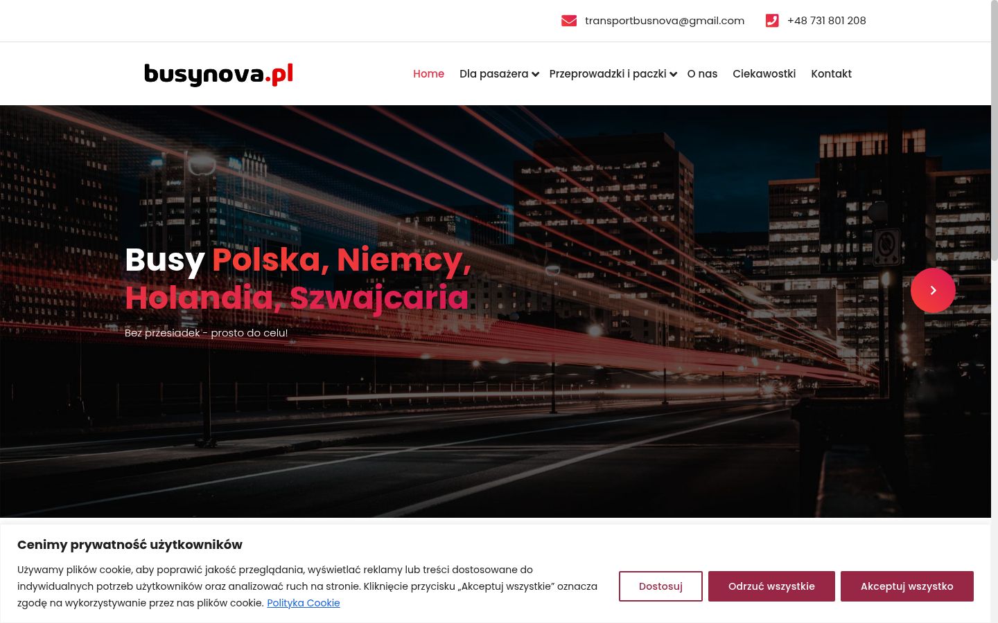 Snimka zaslona bannera za privolu prikazanog prije bilo kakve interakcije