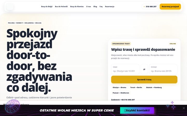 Screenshot ta' buszagranica.pl