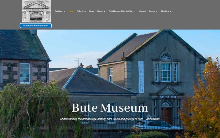 Screenshot of butemuseum.org.uk