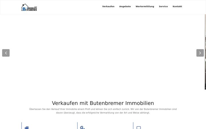 Skjermbilde av butenbremer-immobilien.de