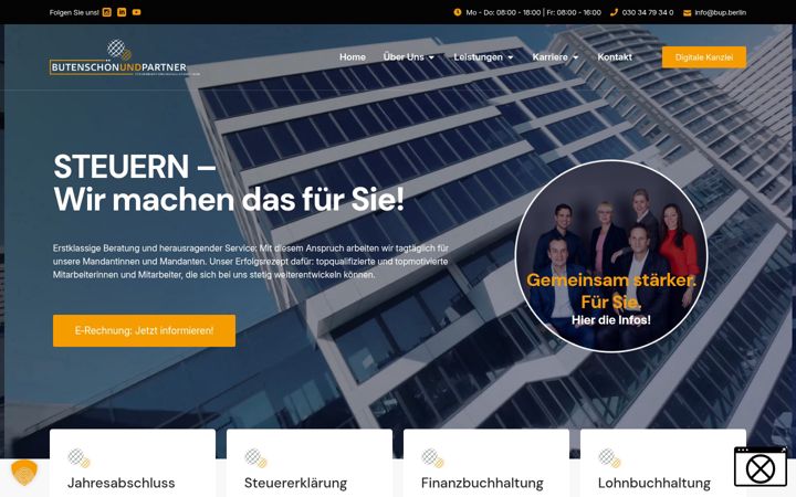 Screenshot of butenschoenundpartner.de