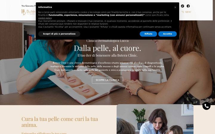 Screenshot of buteraclinic.com