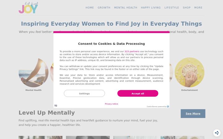 Screenshot of butfirstjoy.com