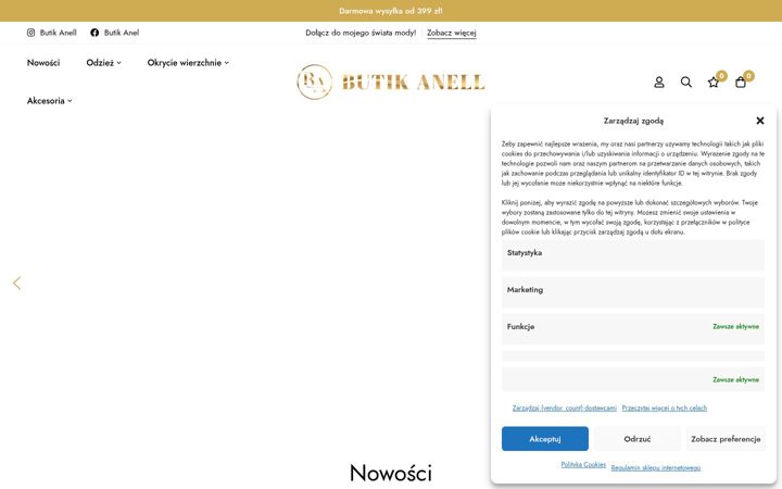 Screenshot ta' butikanell.pl