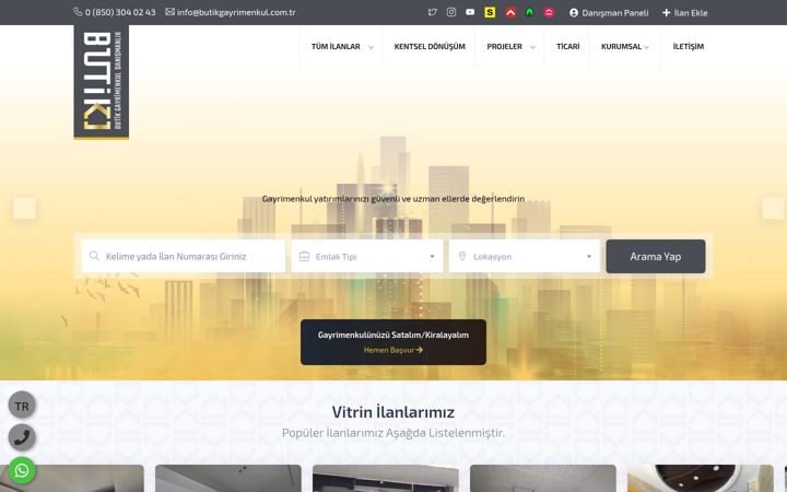 Screenshot του butikgayrimenkul.com.tr