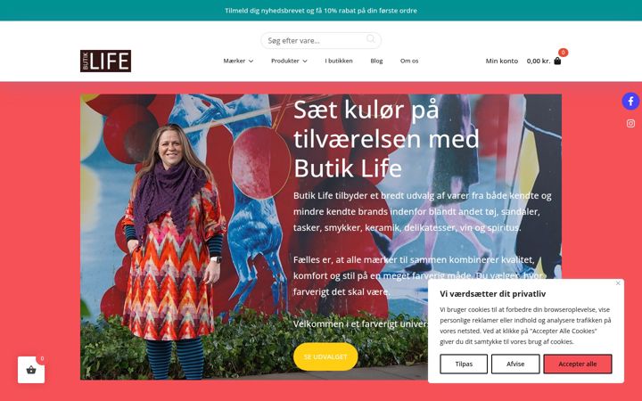 Screenshot of butiklife.dk