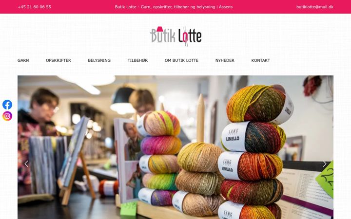 Screenshot of butiklotte.dk